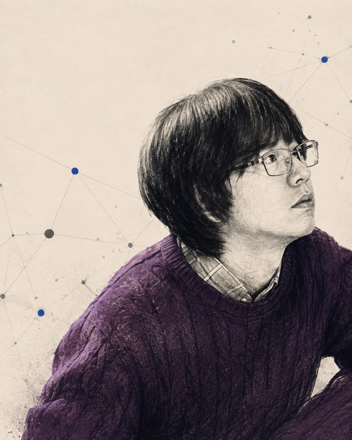 Illustrated portrait of Jungho Shin, Ph.D.